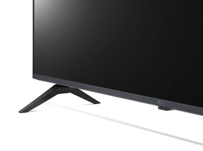 LG 43UQ8000 4K Smart TV talpra ráközelítve.