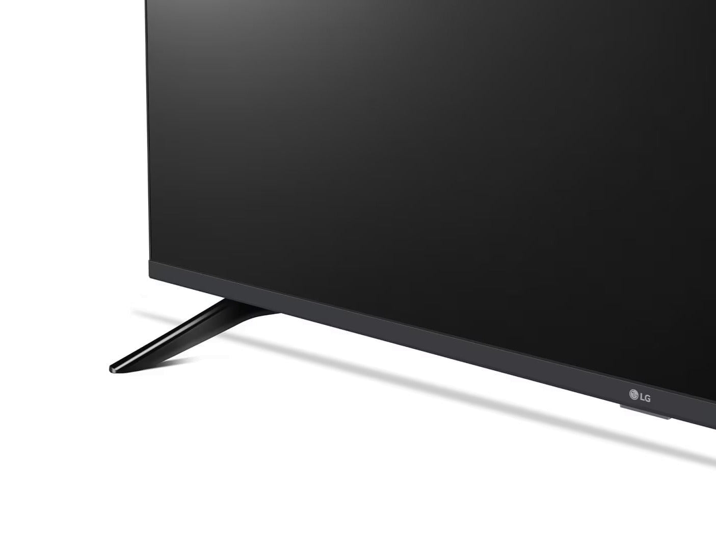 LG 43UR7300 Smart TV talpra ráközelítve.