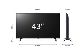 LG 43UR8000 4K Smart TV méretek.