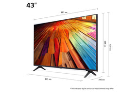 LG 43UT8000 Smart televízió méretei mm-ben.
