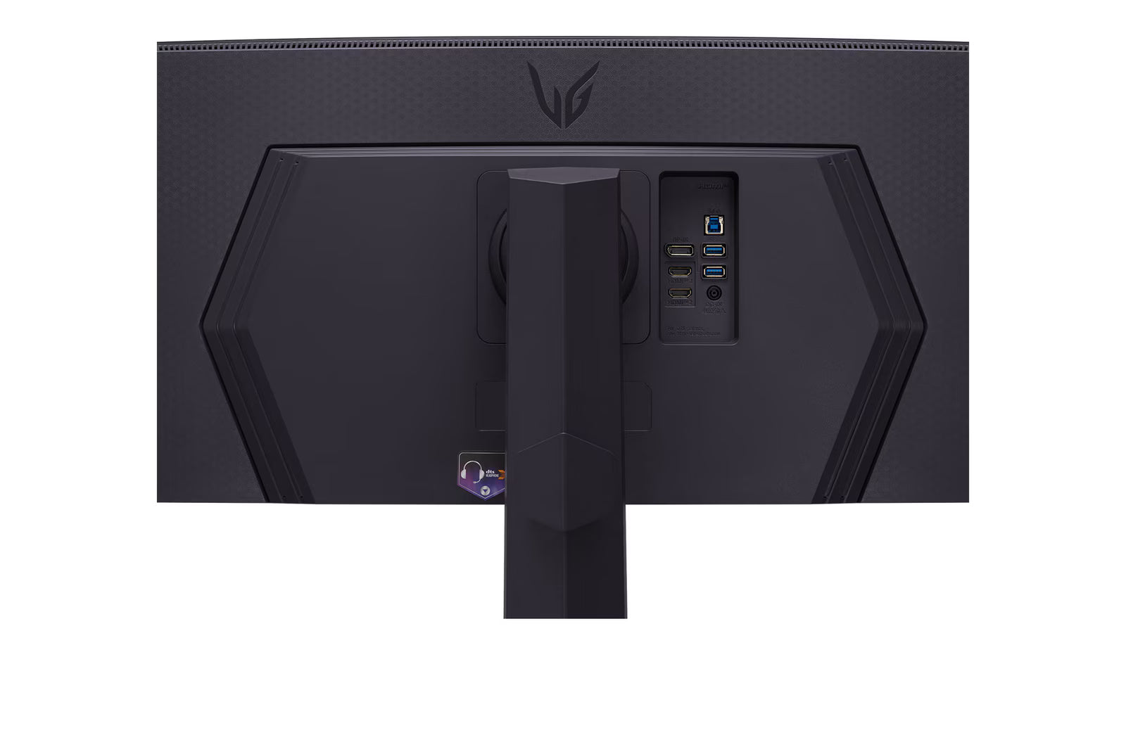 LG 45GR65DC Monitor hátlapi csatlakozók.