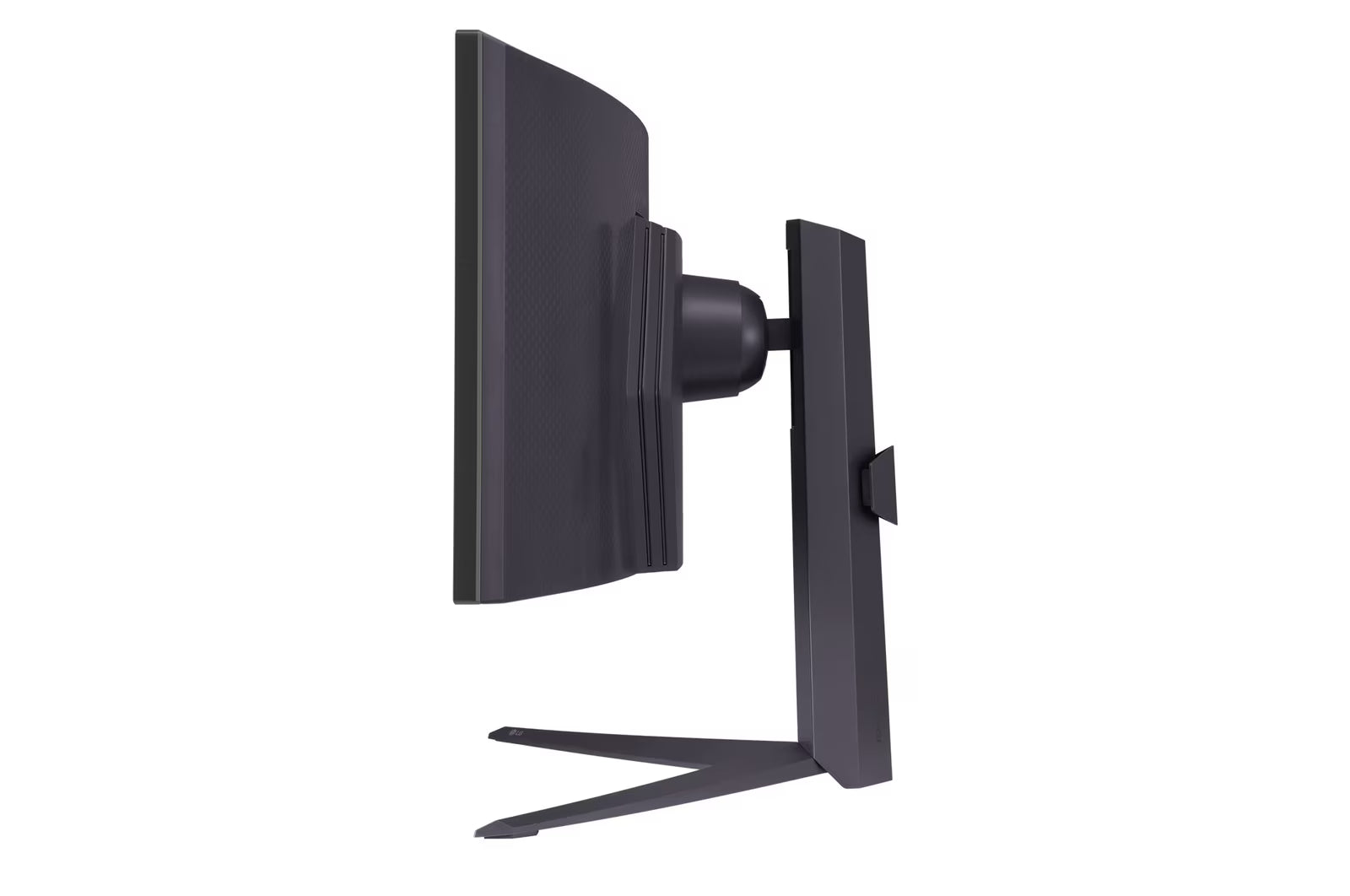 LG 45GR65DC Monitor oldalnézetben  talpon. 