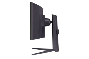 LG 45GR65DC Monitor oldalnézetben  talpon. 