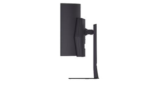 LG 45GX900A-B monitor oldalnézetben talpon.