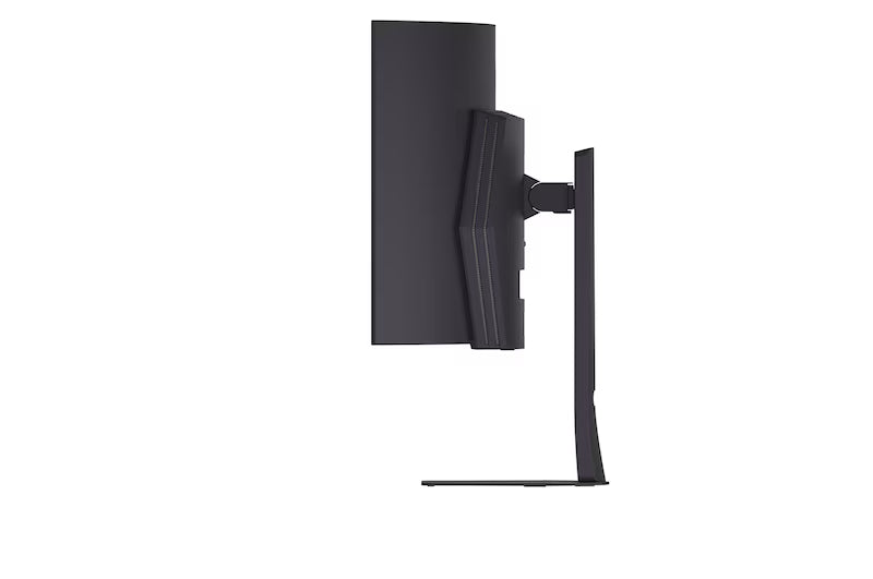 LG 45GX900A-B monitor oldalnézetben talpon.