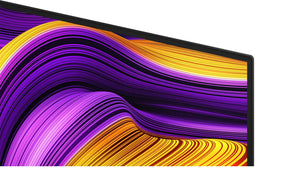 LG 48G5 OLED Televízió szupervékony kávája közelről.