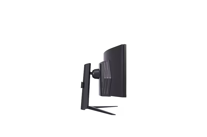 LG 49GR85DC-B Monitor oldalnézetben talpon.