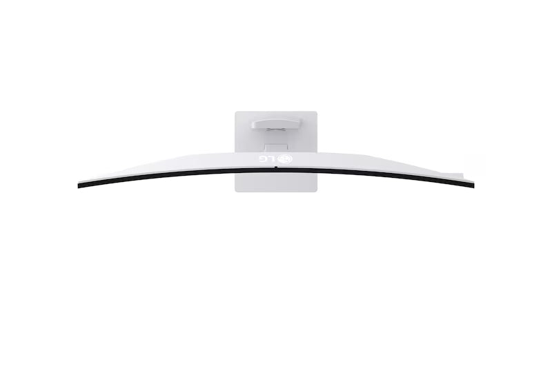 LG 49U950A-W Monitor felülnézetben, talpon.