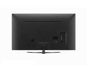 LG 50UP8100 4K Smart TV hátulnézetben, talpon.