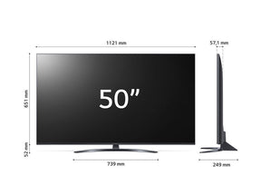 LG 50UQ8100 4K Smart TV méretei.