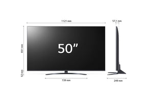 LG 50UQ9100 4K Smart TV méretek.