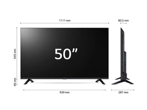 LG 50UR7300 Smart TV méretei.