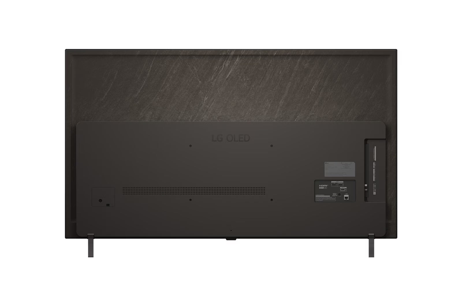 LG 55B5 OLED Televízió hátulnézetben, talpon.