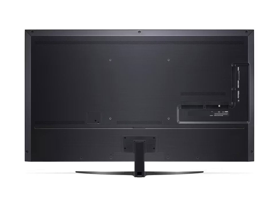 LG 55QNED863QA 4K MiniLED Gaming TV hátulnézetben, talpon.