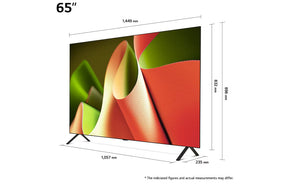 LG 65B4 OLED Televízió méretei mm-ben.