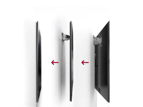 LG 65G2 OLED evo televízió fali konzolra szerelve.