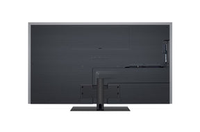 LG 65G4 OLED Televízió hátulnézetben, talpon.