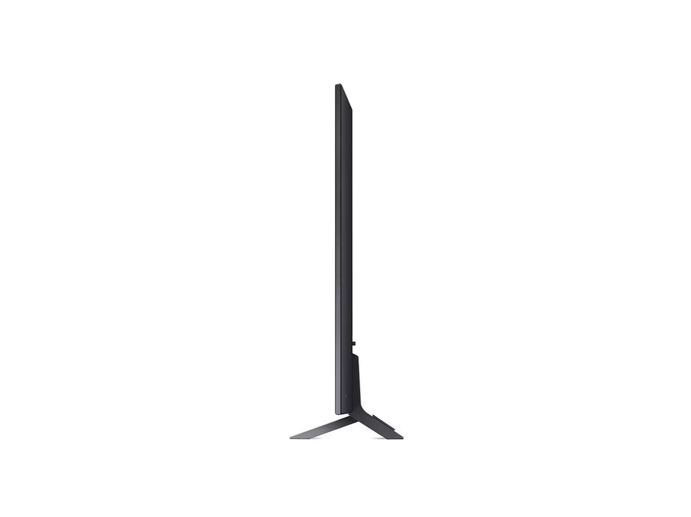 LG 65NANO803PA 4K Smart TV oldalnézetben, talpon.