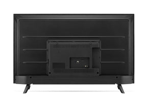 LG 65UQ7000 4K Smart TV hátulnézetben, talpon.