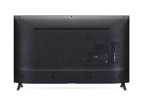 LG 65UQ7500 4K Smart TV hátulnézetben, talpon.