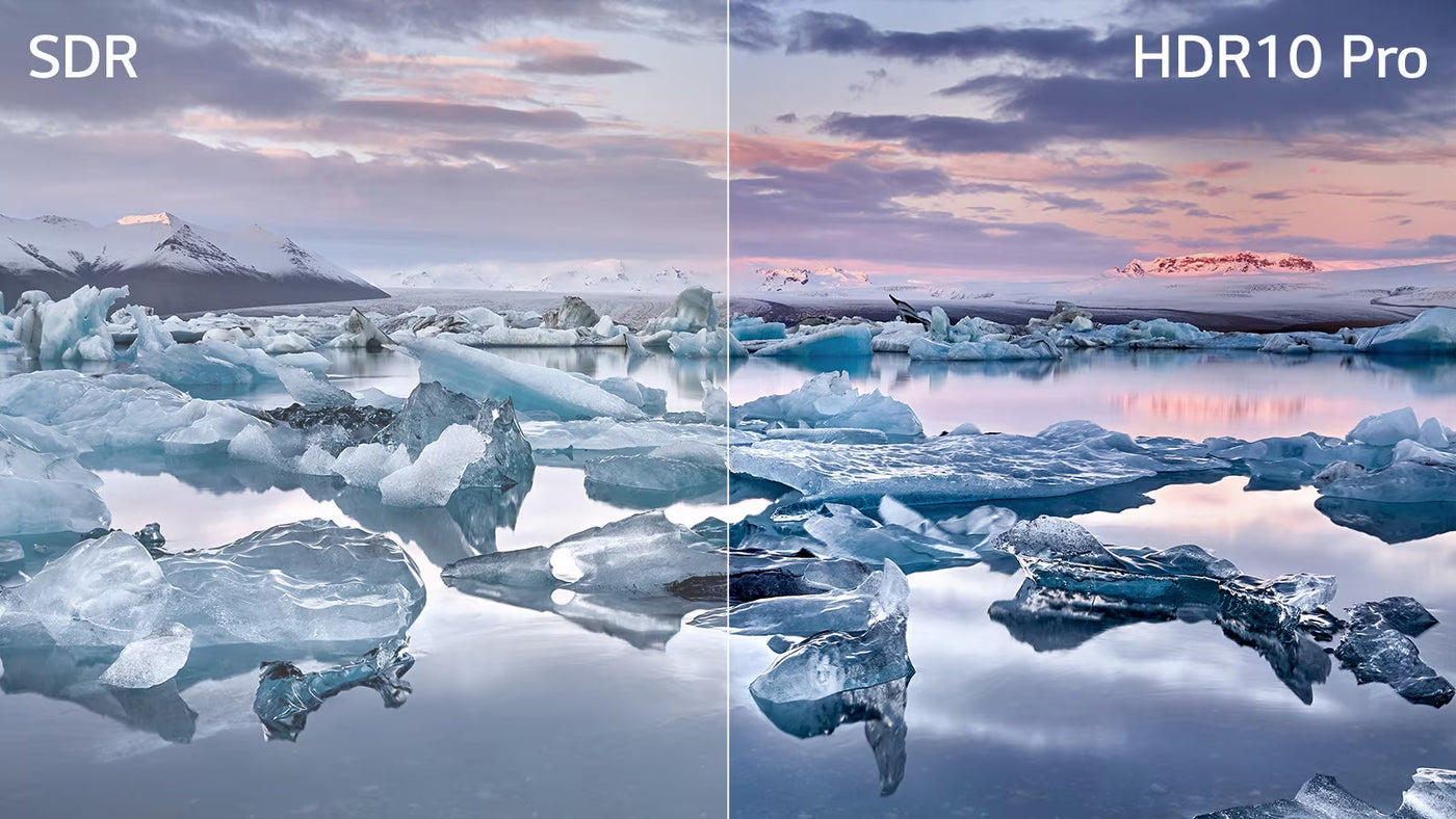 LG 65UQ7500 TV HDR10 PRO képminőség az SDR-hez képest