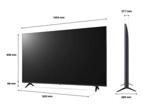 LG 65UQ8000 4K Smart TV méretei.