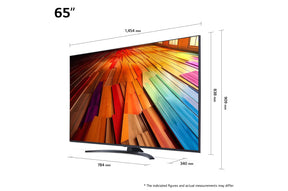 LG 65UT8100 Smart televízió méretei mm-ben.