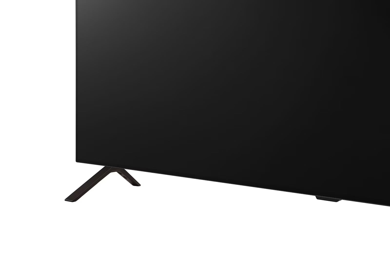 LG 77B4 OLED Televízió talpra ráközelítve.