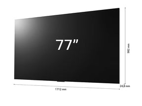 LG 77G3 OLED evo televízió méretek.