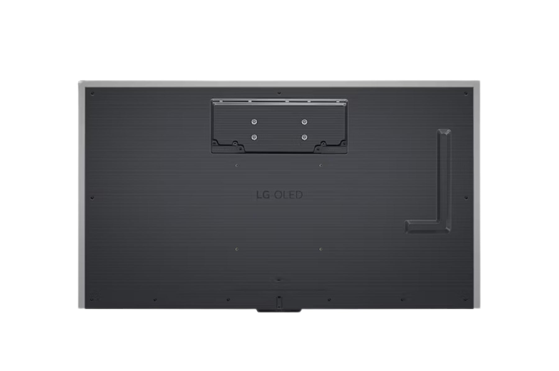 LG 77M4 OLED televízió hátulnézetben.