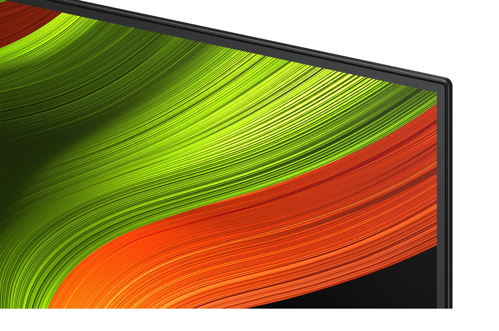 LG 83B5 OLED Televízió szupervékony kávája közelről.