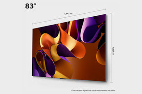 LG 83G4 OLED Televízió méretei mm-ben.