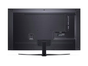 LG 86QNED823QB 4K MiniLED Gaming TV hátulnézetben, talpon.