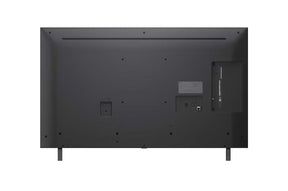 LG 43NANO80A televízió hátulnézetben, talpon.