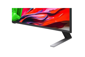 LG 75QNED85A televízió talpa közelről.