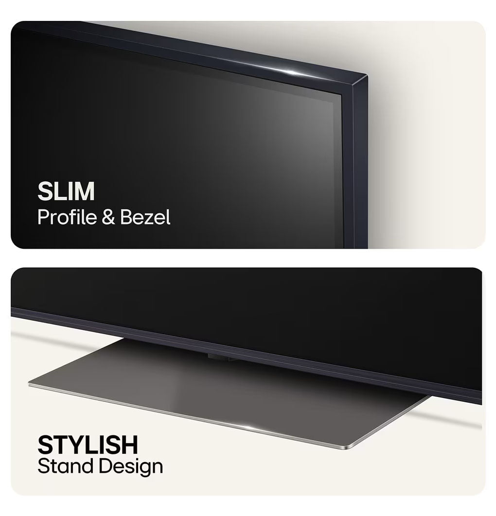 LG QNED86 és QNED87 szériás televíziók formatervezése.