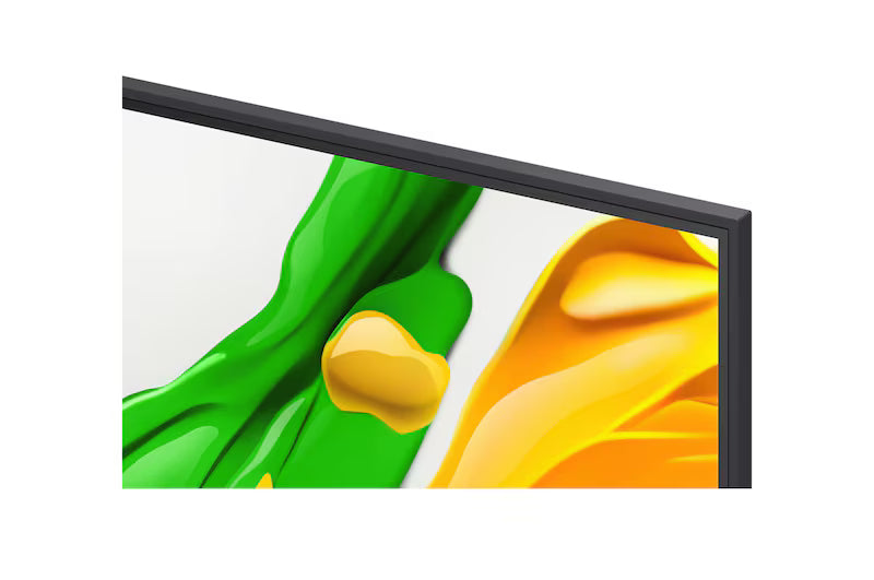 LG 65QNED87A televízió vékony kávája közelről.