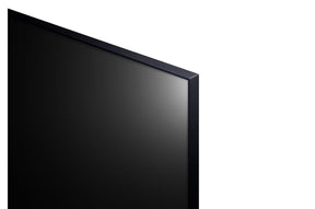 LG 55UT8000 Smart televízió vékony kávája közelről.