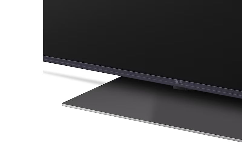 LG 55UT9100 televízió fém talpa közelről.