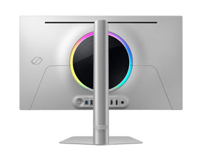 Samsung S27DG600SU Monitor hátulnézetben talpon, rgb világítás bekapcsolva.