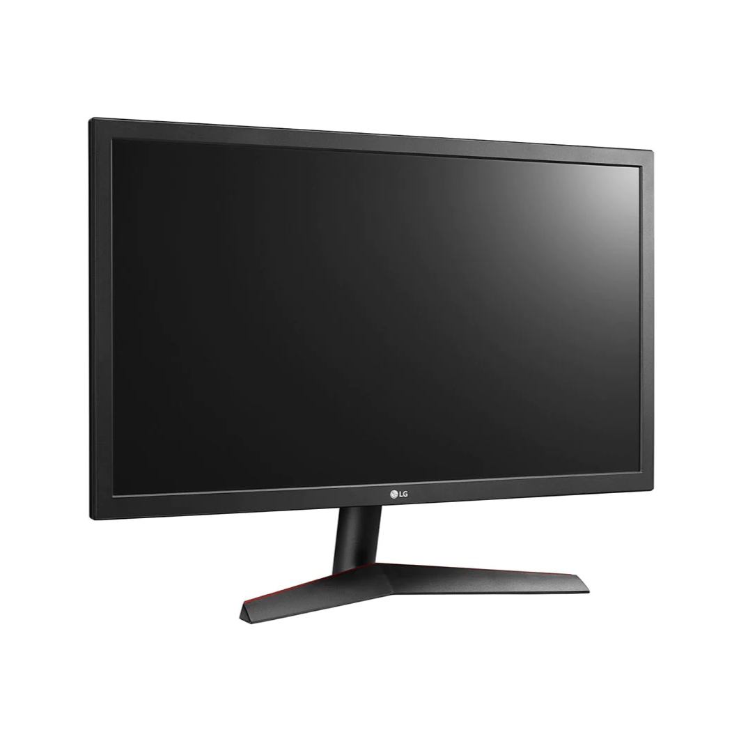 LG 24" UltraGear FHD 144Hz 1ms TN Paneles Gamer Monitor, enyhe oldalnézet jobb oldalra, 24GL600F