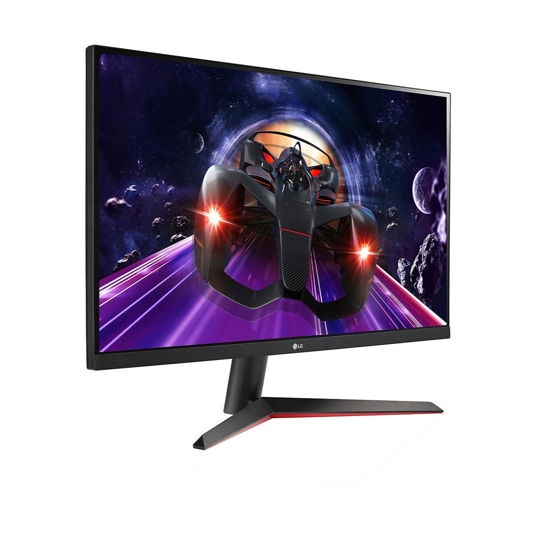 LG 24" Full HD 75Hz 1ms FreeSync IPS Gamer Monitor előlnézet jobbra fordítva, 24MP60G-B