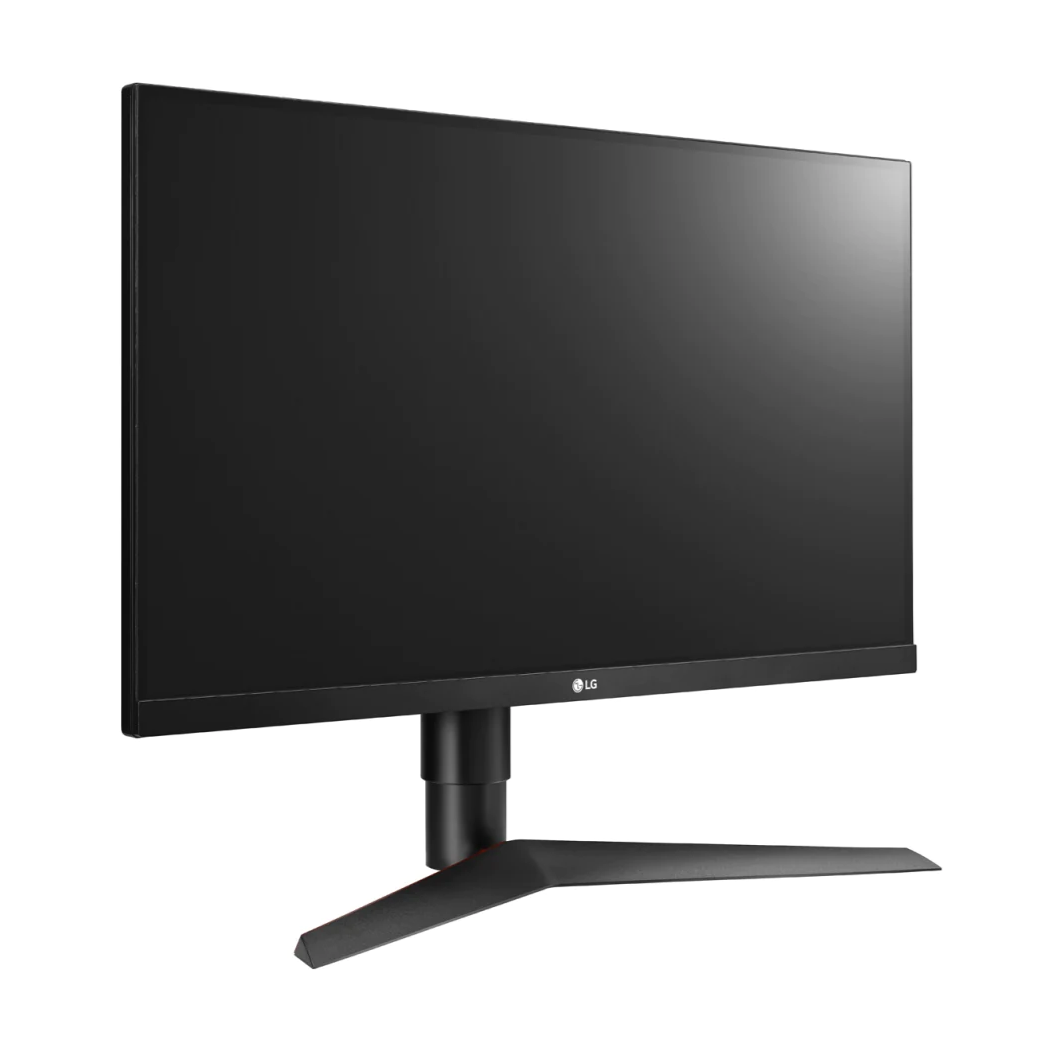 LG 27" UltraGear FHD 144Hz 1ms IPS Gamer Monitor előlnézet jobbra elfordítva, 27GL650F-B