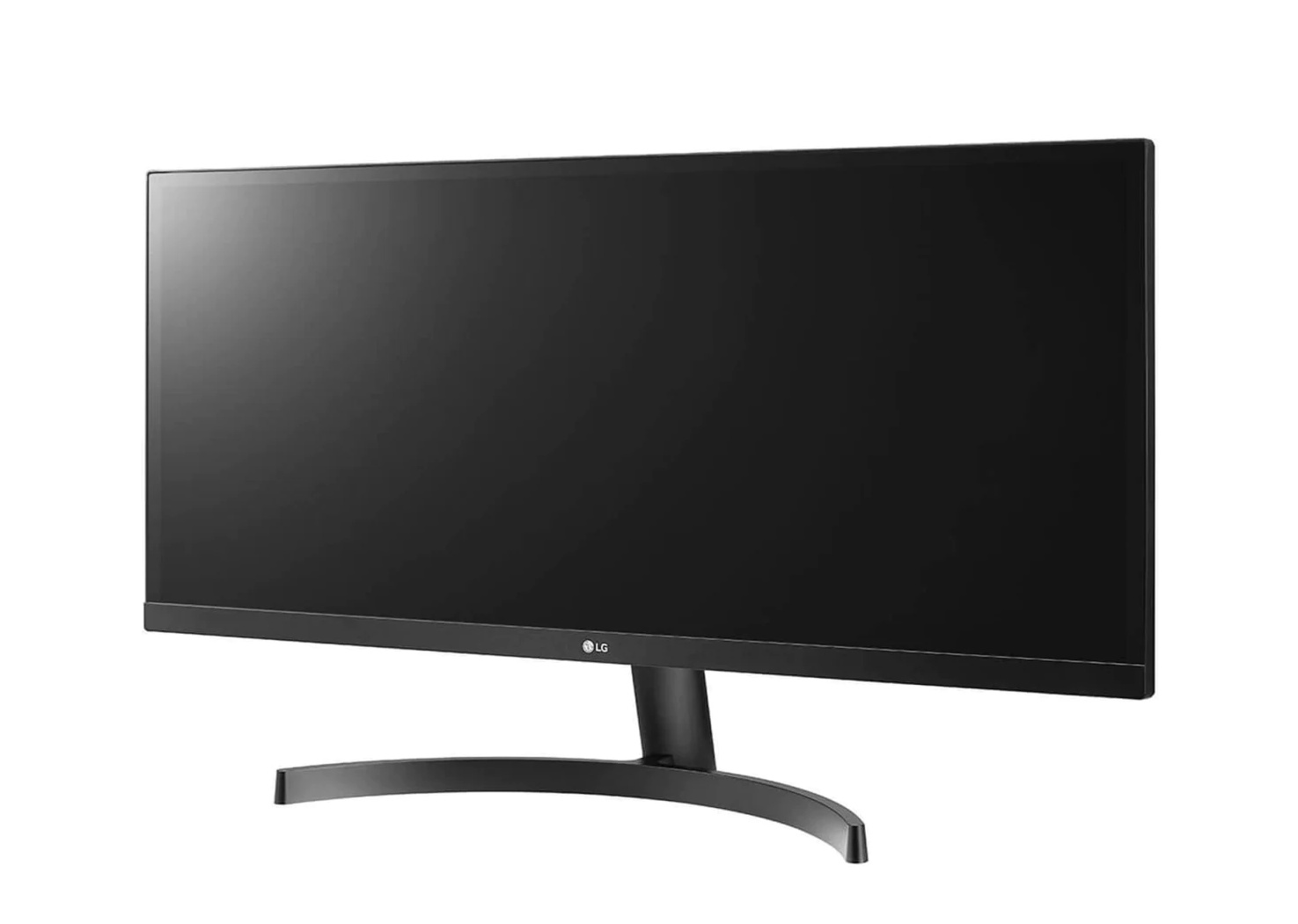 LG 29" UltraWide 21:9 FHD 75Hz FreeSync HDR IPS Monitor előlnézet enyhén balra fordítva, 29WL500-B