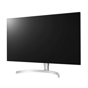 LG 32" UltraFine 4K UHD HDR ThunderBolt Nano IPS Monitor előlnézet enyhén balra fordítva, 32UL950-W