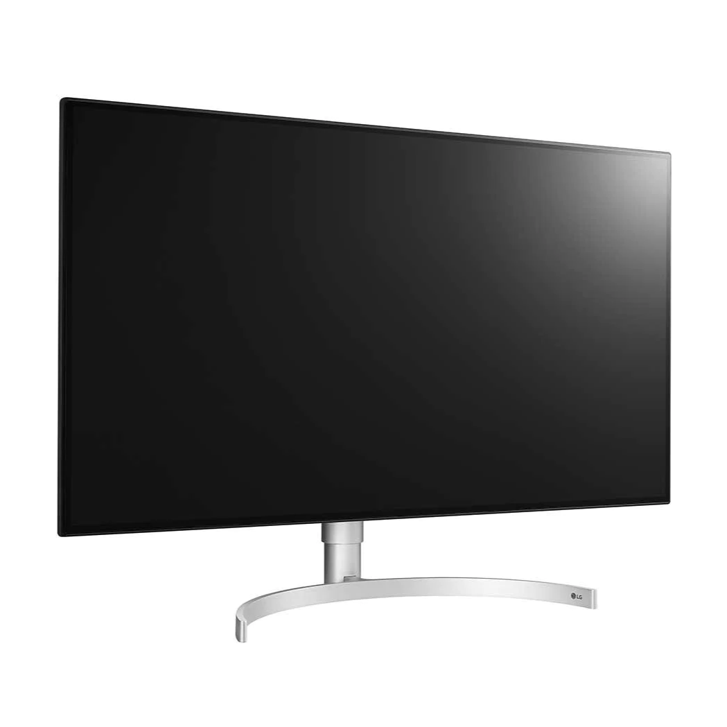 LG 32" UltraFine 4K UHD HDR ThunderBolt Nano IPS Monitor előlnézet enyhén jobbra fordítva, 32UL950-W