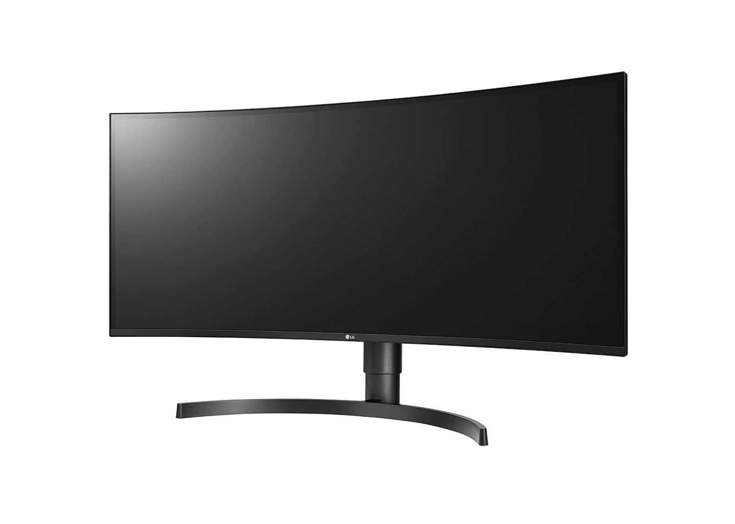 LG 34" Ívelt UltraWide 2K WQHD FreeSync HDR IPS Monitor előlnézet enyhén balra fordítva, 34WN80C-B