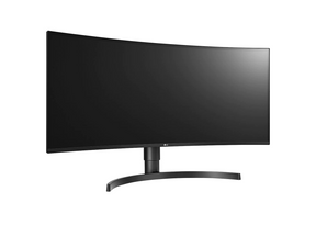 LG 34" Ívelt UltraWide 2K WQHD FreeSync HDR IPS Monitor előlnézet enyhén jobbra fordítva, 34WN80C-B