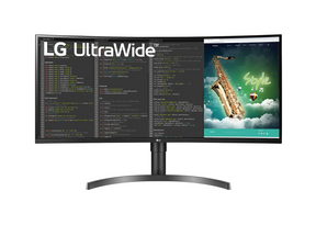 LG 35" Ívelt UltraWide 2K WQHD 100Hz FreeSync HDR VA Monitor előlnézet weboldal kód, 35WN73A-B